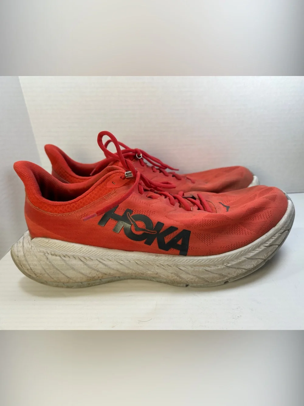 Hoka Men’s Red Running Shoes Lace-Up Size 13